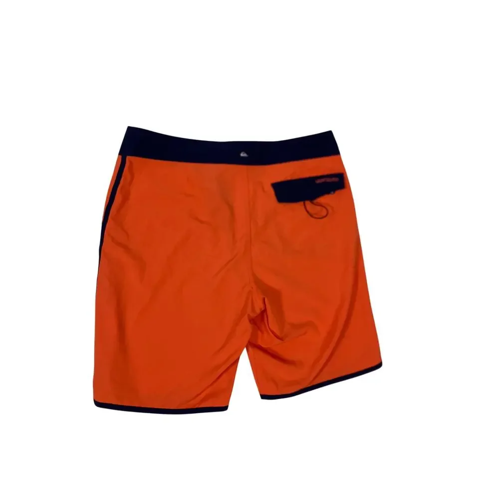 Y2K Quiksilver Orange & Navy Swim Trunks Board Shorts Men’s 35” Waist - Picture 4 of 6